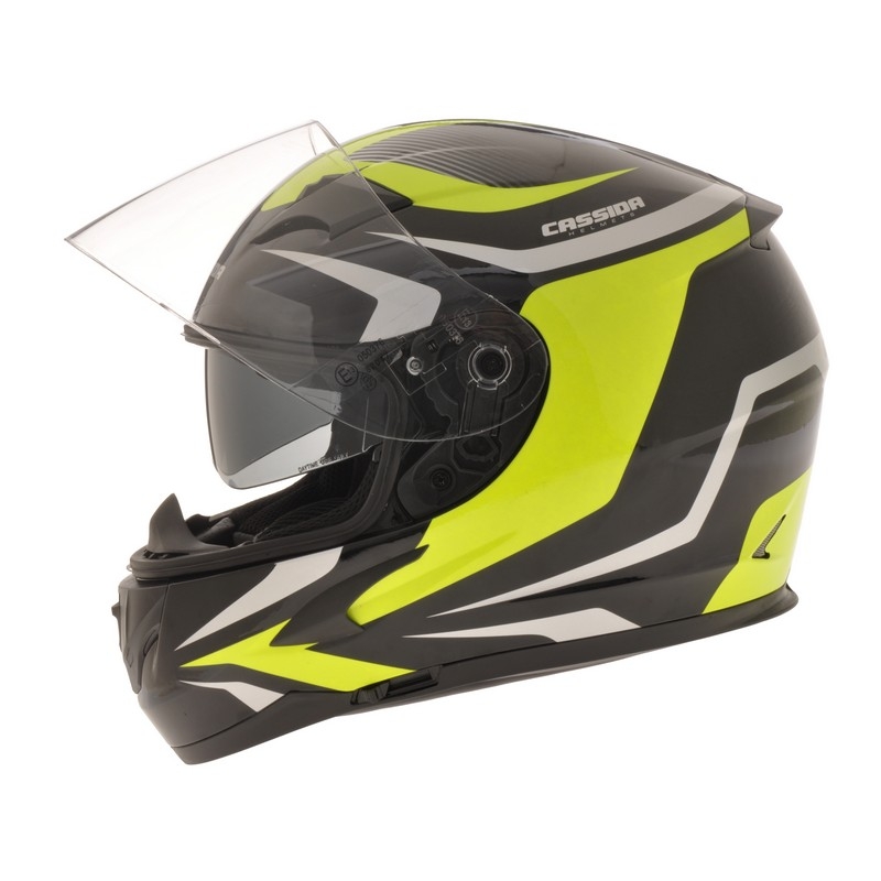 Prilba na motocykel Cassida Integral 2.0 čierno-šedo-fluoroscenčno-žltá
