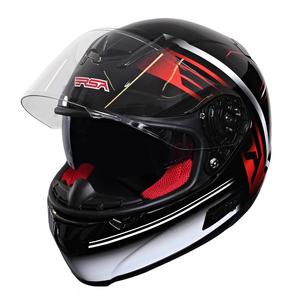 Prilba na motocykel RSA SR-01 čierno-červeno-biela výpredaj