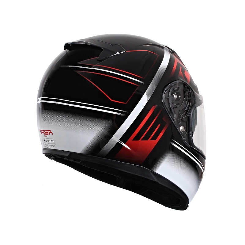Prilba na motocykel RSA SR-01 čierno-červeno-biela výpredaj