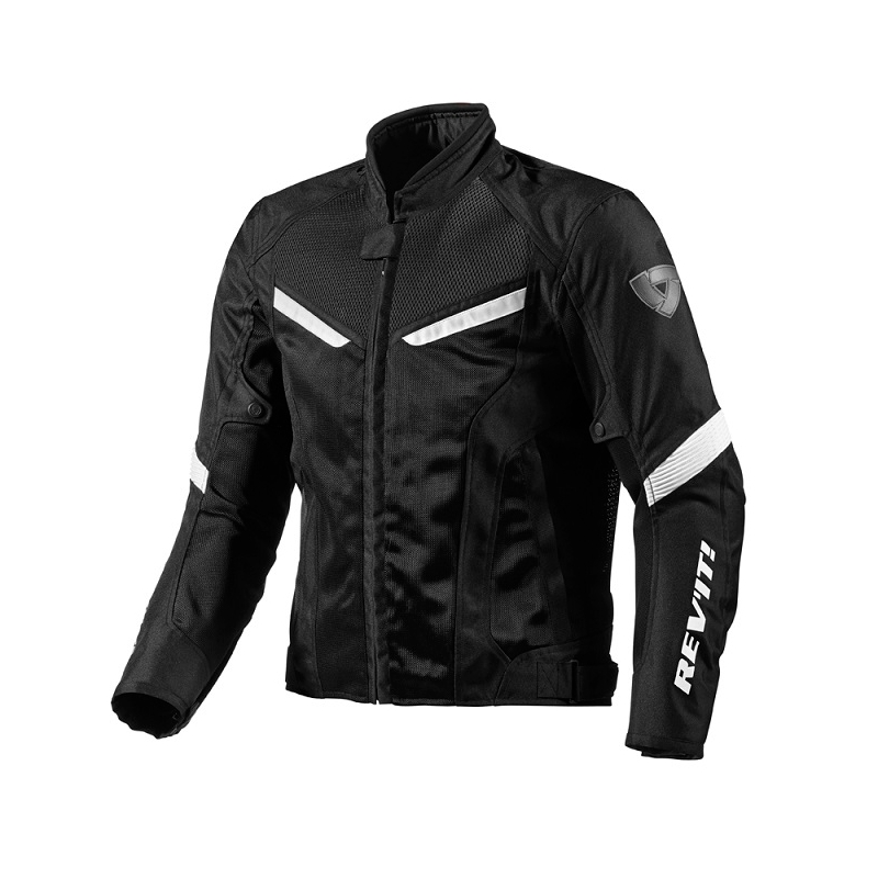 Letná bunda na motorku Revit GT-R Air čierno-biela výpredaj