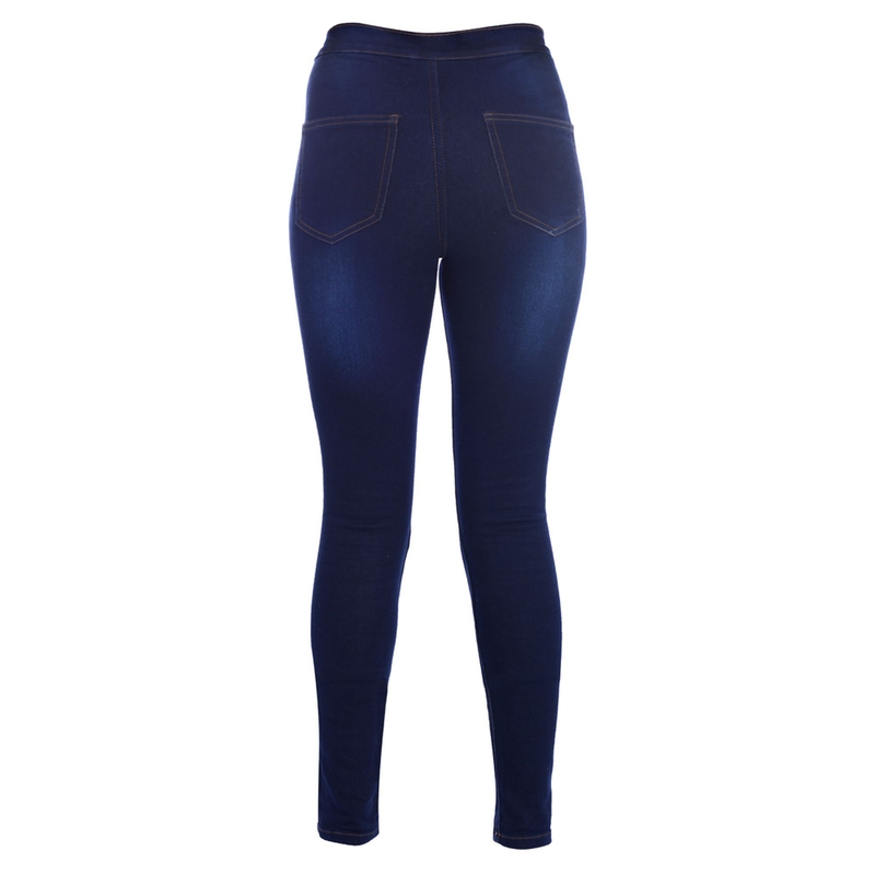 Skrátené dámske legíny Oxford Jeggings modré