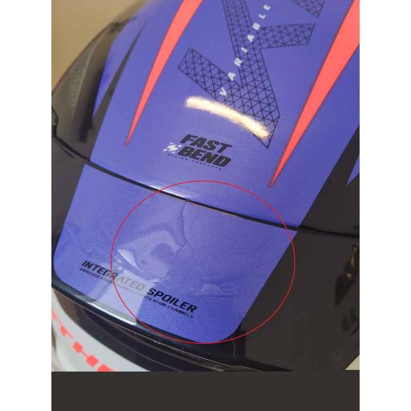 Integrálna prilba na motocykel MT Kre Lookout modro-čierno-fluorescenčno-červená - II. akosť