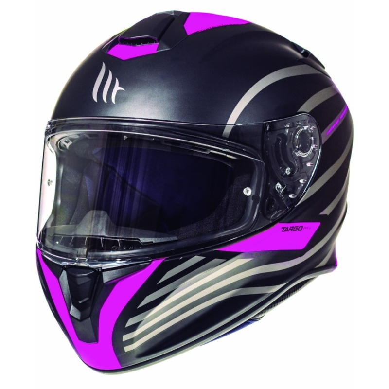 Integrálna prilba na motocykel MT Targo Doppler fluorescenčno-ružová matná - II. akosť