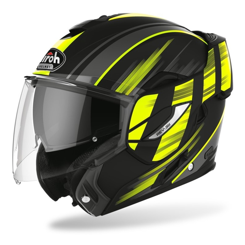 Preklápacia prilba Airoh REV19 Ikon čierno-fluo žltá