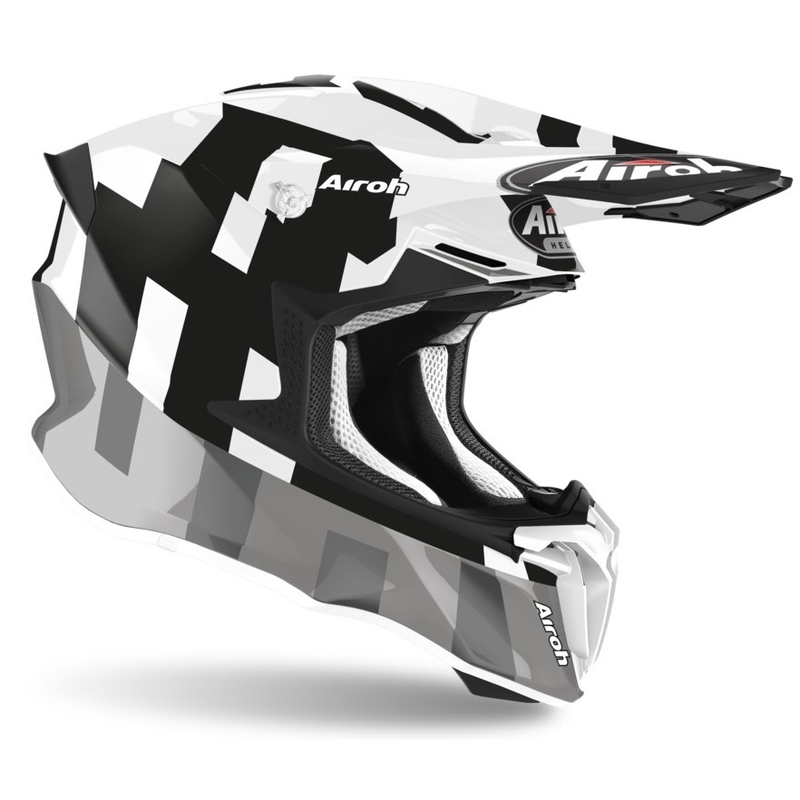 Motokrosová prilba Airoh Twist 2.0 Frame bielo-čierna výpredaj
