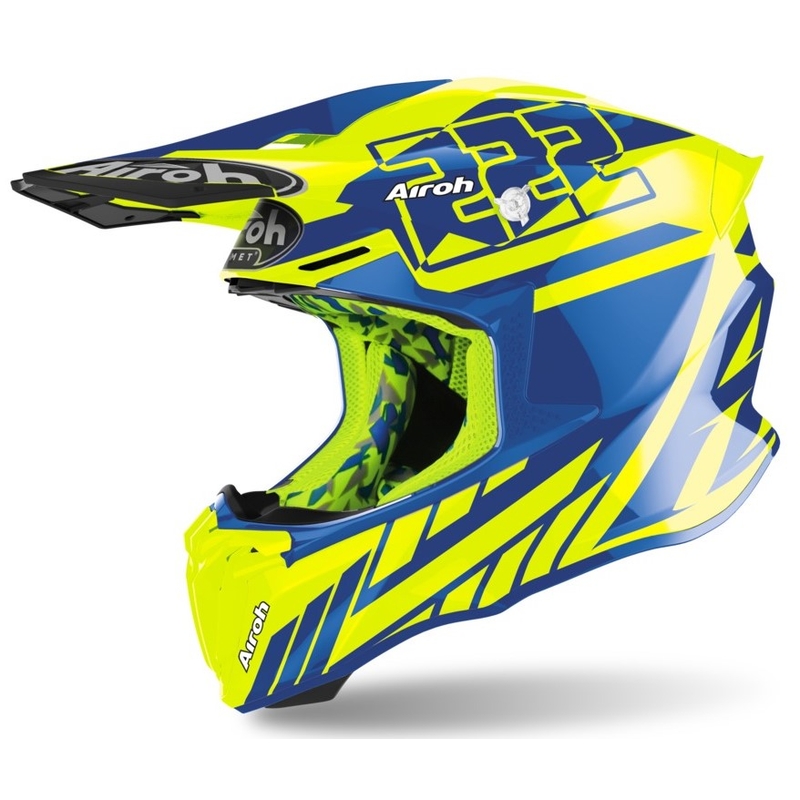 Motokrosová prilba Airoh Twist 2.0 Replica Cairoli 2020 modro-fluorescenčno žltá