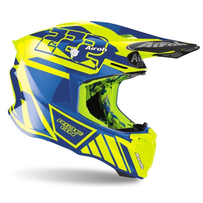 Motokrosová prilba Airoh Twist 2.0 Replica Cairoli 2020 modro-fluorescenčno žltá
