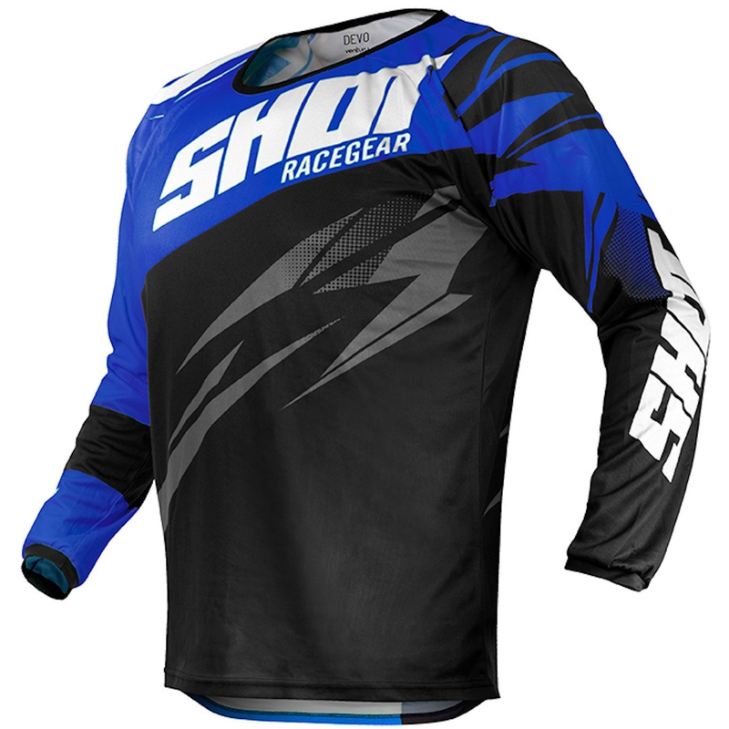Motokrosový dres Shot Devo Ventury čierno-modro-biely - II. akosť