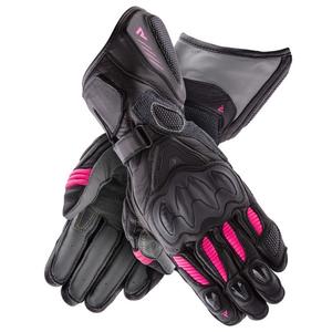 Dámske rukavice na motocykel Rebelhorn Rebel čierno-ružové