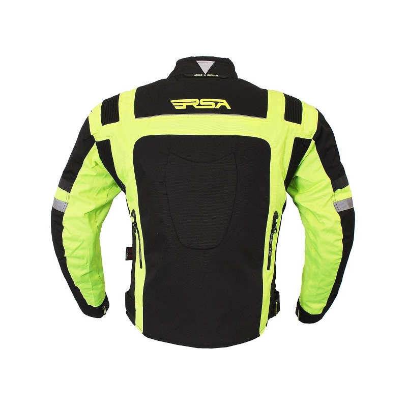 Bunda na motocykel RSA Gear čierno-fluorescenčno-žltá výpredaj
