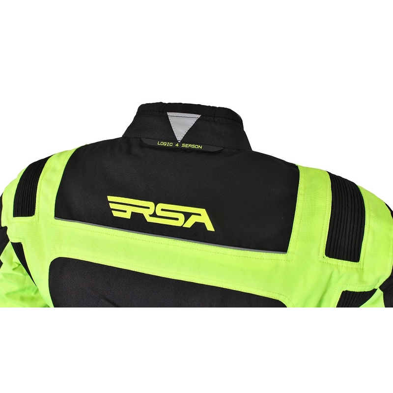 Bunda na motocykel RSA Gear čierno-fluorescenčno-žltá výpredaj