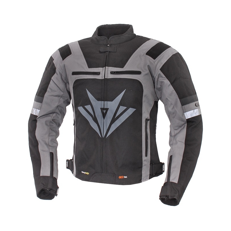 Bunda na motorku RSA Gear čierno-šedá výpredaj
