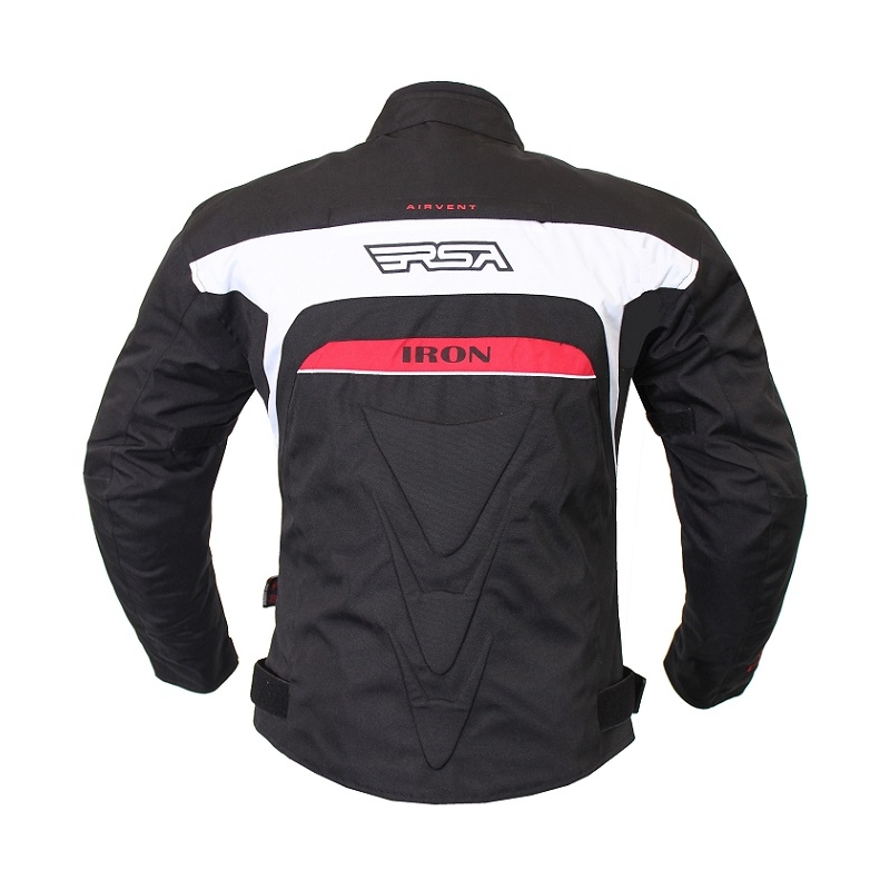 Bunda na motorku RSA Iron čierno-červená vypredaj výpredaj