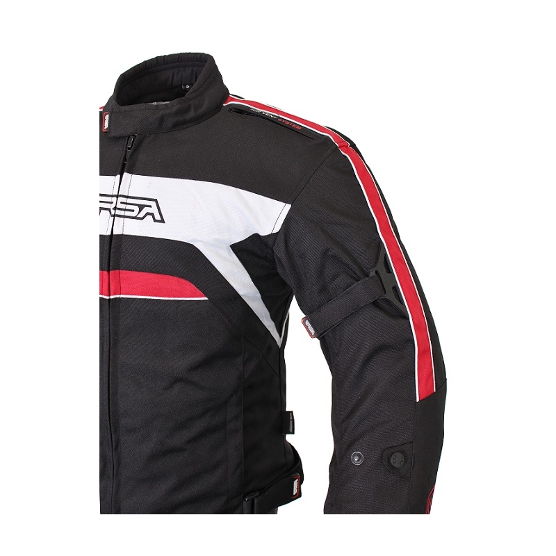 Bunda na motorku RSA Iron čierno-červená vypredaj výpredaj