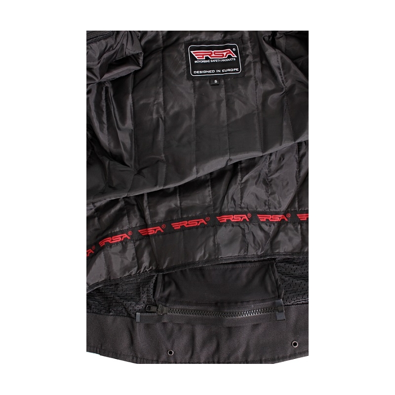 Bunda na motorku RSA Iron čierno-červená vypredaj výpredaj