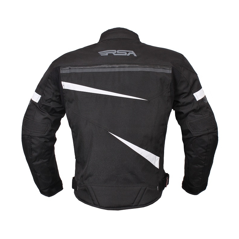 Bunda na motocykel RSA Razor čierno-biela výpredaj