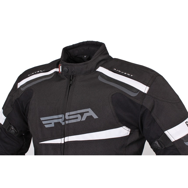 Bunda na motocykel RSA Razor čierno-biela výpredaj