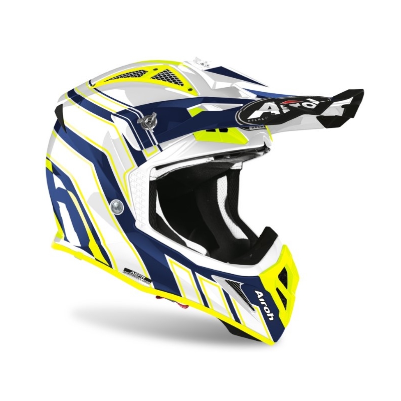 Motokrosová prilba Airoh Aviator Ace Art modro-bielo-fluorescenčno žltá 2021