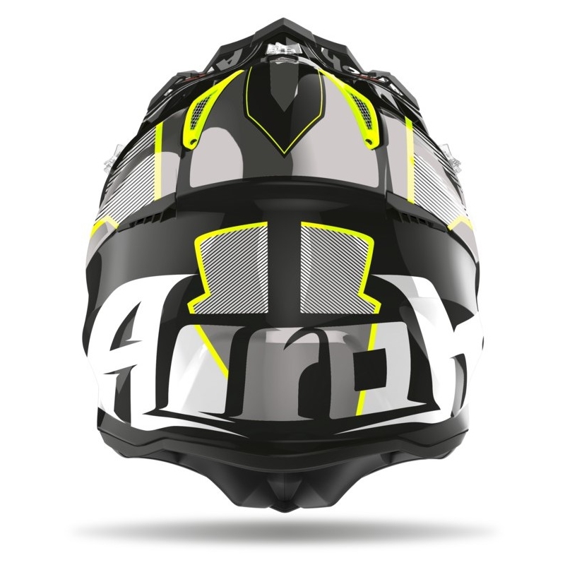 Motokrosová prilba Airoh Aviator Glow 2.3 AMS2 žlto-čierno-šedá