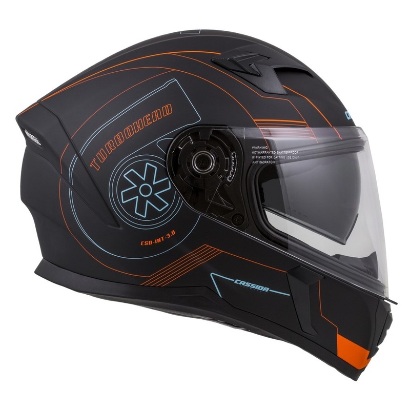 Integrálna prilba Cassida Integral 3.0 Turbohead čierno-oranžovo-modrá výpredaj