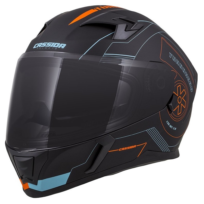 Integrálna prilba Cassida Integral 3.0 Turbohead čierno-oranžovo-modrá výpredaj