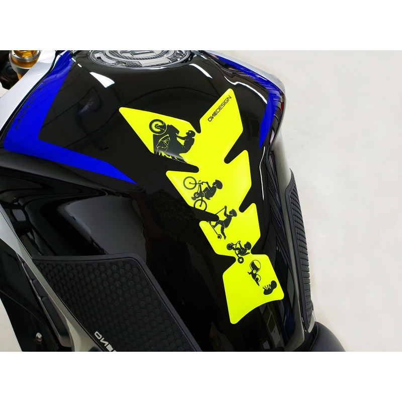 Polep palivovej nádrže Print - Moon fluorescenčno-žltý