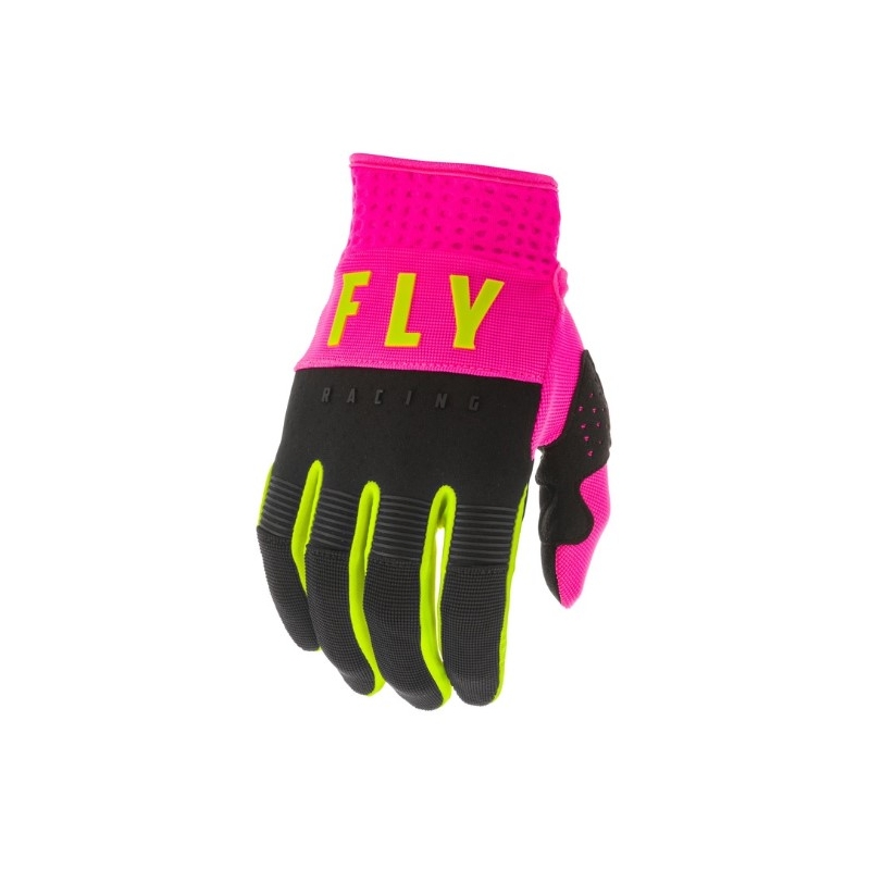 Motocrossové rukavice FLY Racing F-16 2020 čierno-ružovo-fluorescenčno žlté
