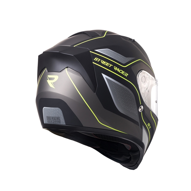 Integrálna prilba na motocykel Street Racer SR I1 čierno-šedo fluo žltá - II. akosť