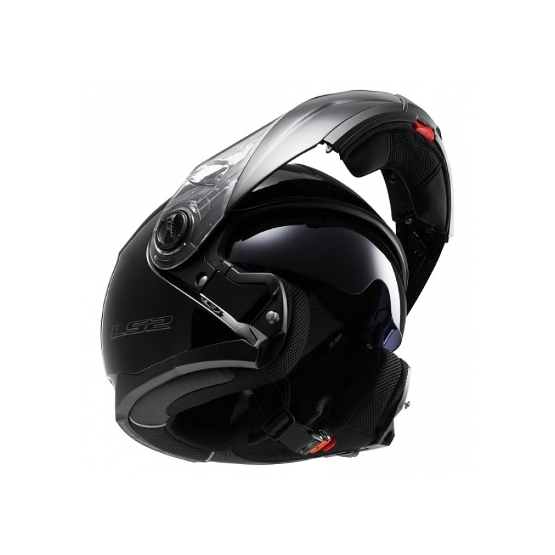 Odklápacia prilba na motocykel LS2 FF325 Strobe čierna lesklá - II. akosť