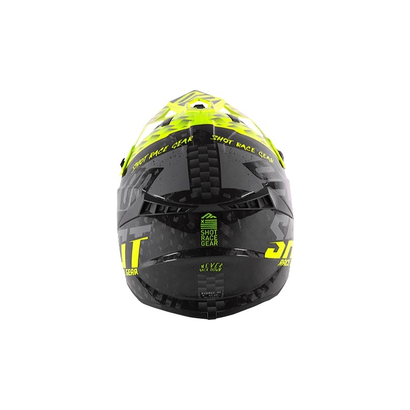 Motokrosová prilba Shot Lite Rush Carbon čierno-šedo-fluorescenčno žltá
