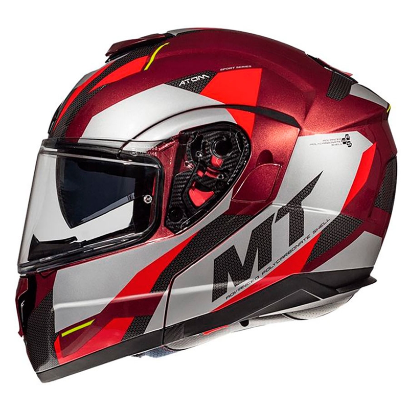 Odklápacia prilba na motocykel MT Atom SV TRANSCEND F5 červená