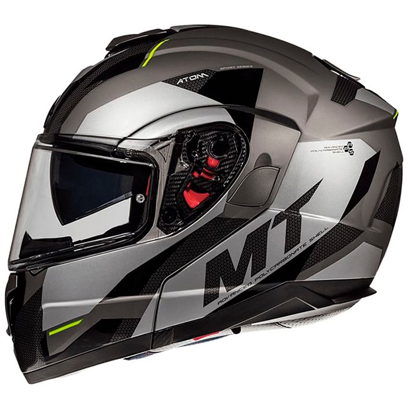 Odklápacia prilba na motocykel MT Atom SV TRANSCEND E2 šedá výpredaj