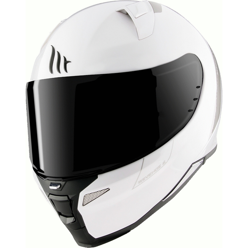 Integrálna prilba na motocykel MT Revenge 2 Solid biela lesklá výpredaj
