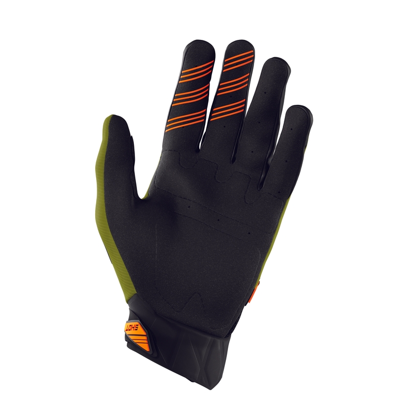 Motocrossové rukavice Shot Devo Storm čierno-khaki zelené výpredaj