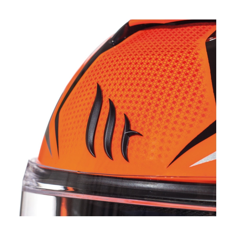 Odklápacia prilba na motocykel MT Atom Divergencia fluorescenčno-oranžová výpredaj