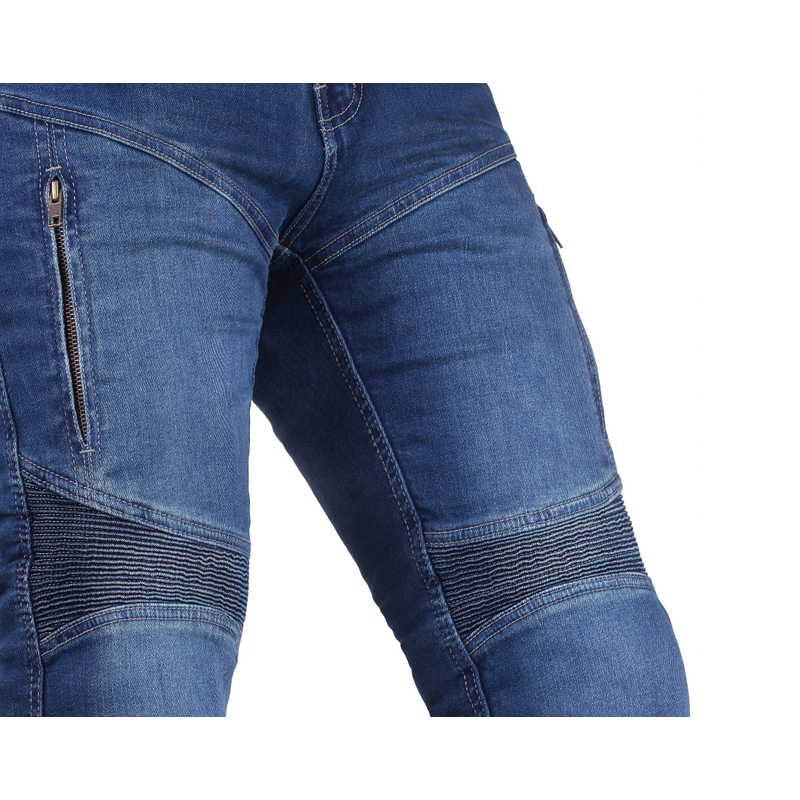 Predĺžené jeansy na motocykel Street Racer Basic II CE modré