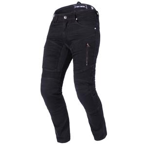 Skrátené jeansy na motocykel Street Racer Stretch II CE čierne