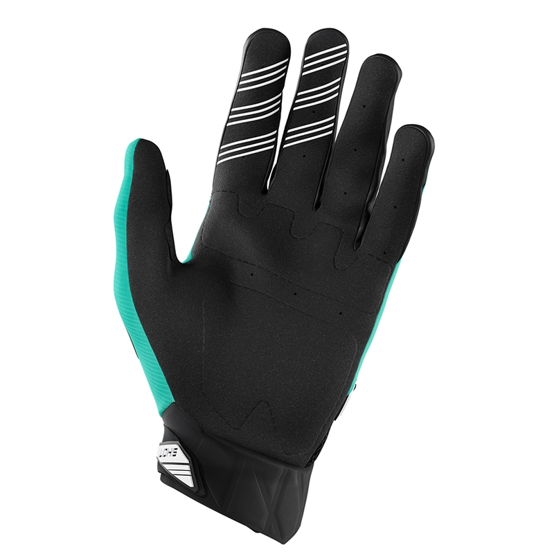 Motocrossové rukavice Shot Devo Storm čierno-tyrkysové výpredaj