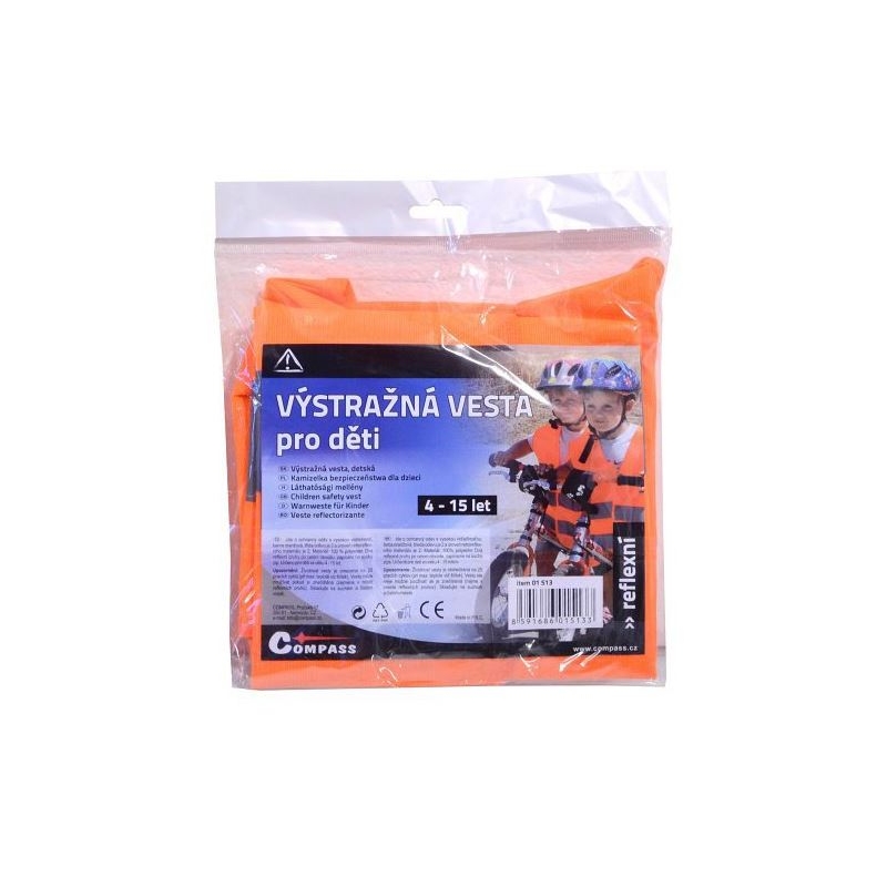 Vesta výstražná oranžová detská