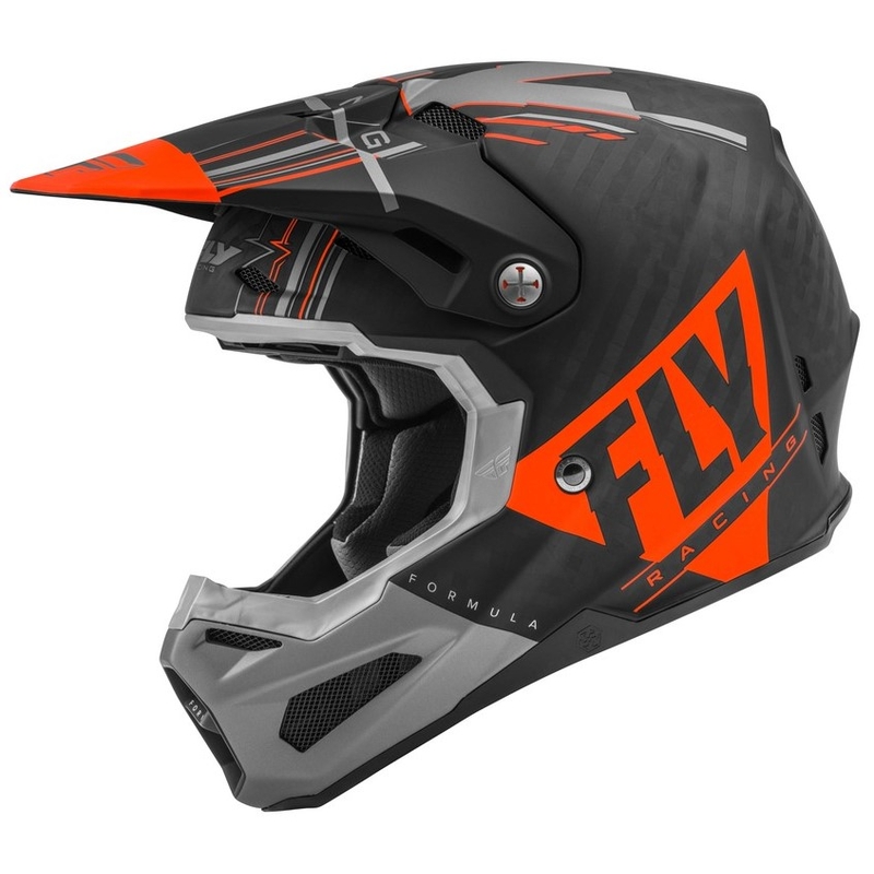 Motokrosová prilba FLY Racing Formula Vector čierno-šedo-oranžová