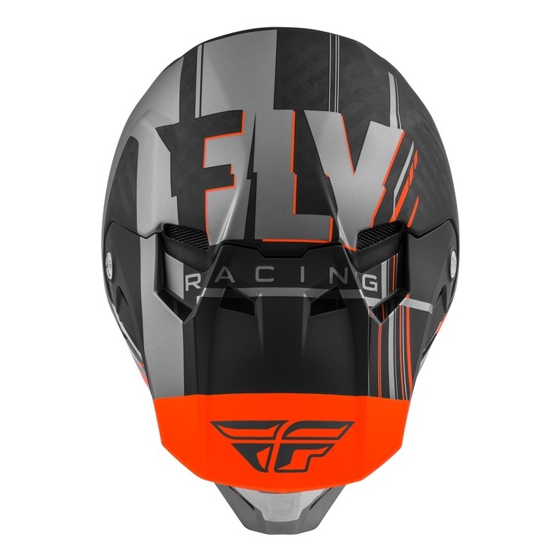 Motokrosová prilba FLY Racing Formula Vector čierno-šedo-oranžová