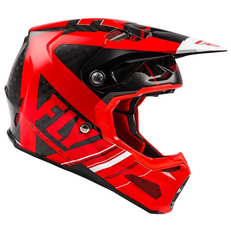 Motokrosová prilba FLY Racing Formula Vector čierno-bielo-červená