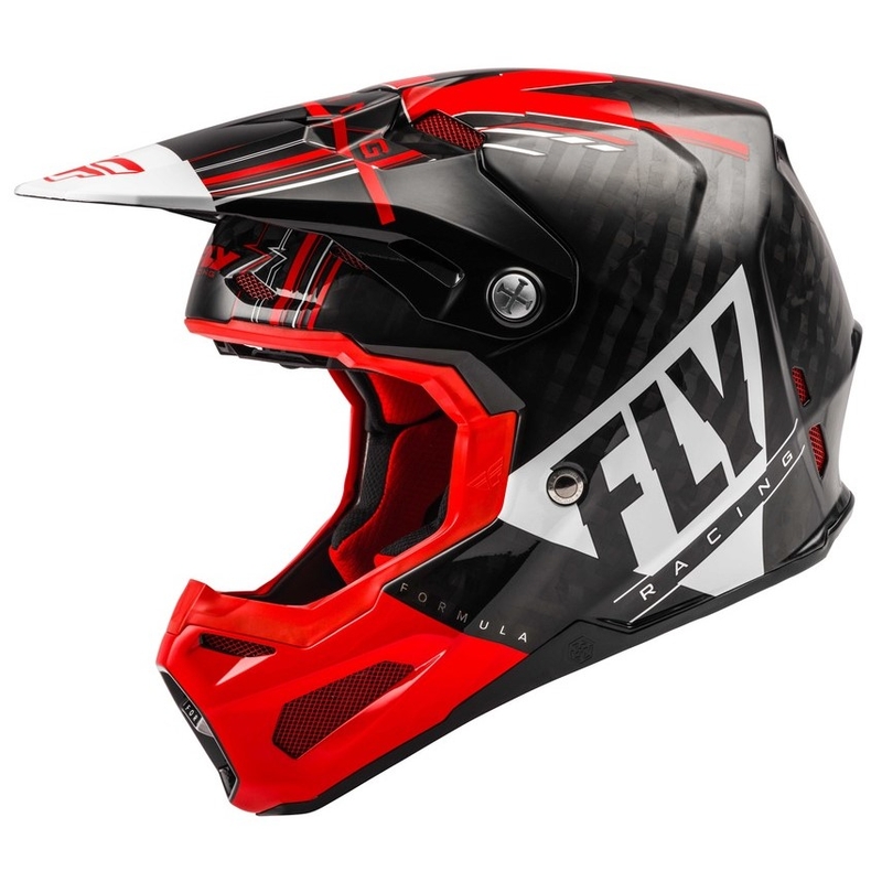 Motokrosová prilba FLY Racing Formula Vector čierno-bielo-červená