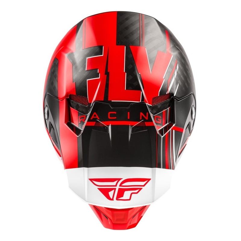 Motokrosová prilba FLY Racing Formula Vector čierno-bielo-červená