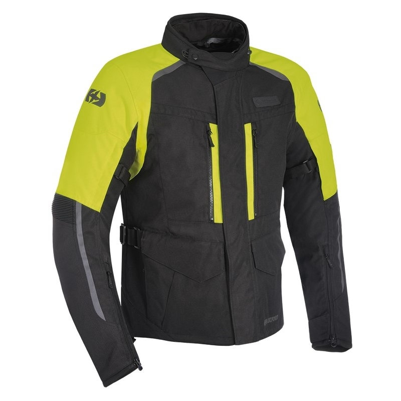 Bunda na motocykel Oxford Advanced Continental čierno-fluorescenčno žltá
