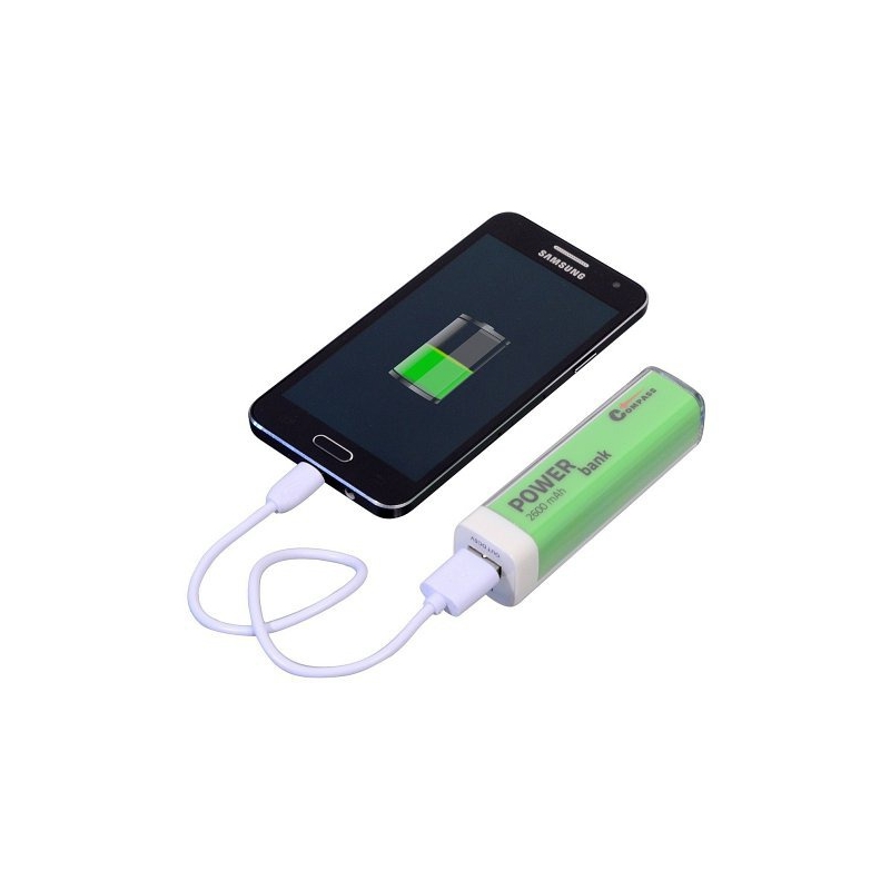 POWER BANK 2600mm biely + 30 cm kábel