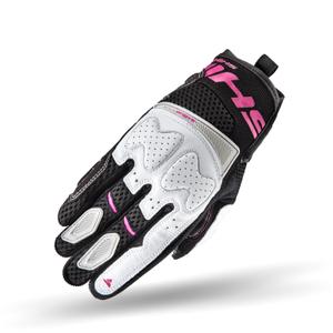 Dámske rukavice na motocykel Shima Blaze čierno-bielo-ružové