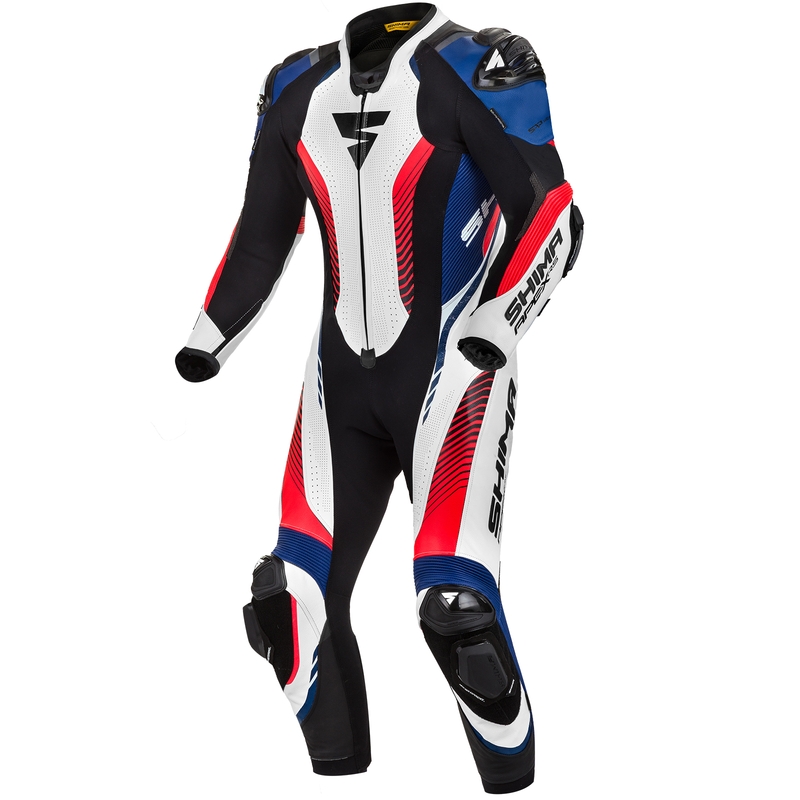Jednodielna kombinéza Shima Apex RS čierno-bielo-modro-fluo červená výpredaj