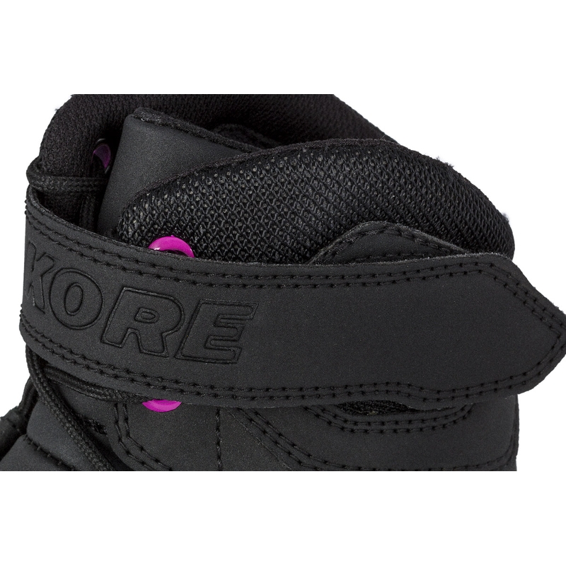 Dámske čižmy na motocykel Kore Velcro 2.0 čierno-fialové