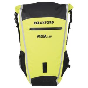 Batoh odolný proti vode Oxford Aqua B25 čierno-fluorescenčno žltý 25 l
